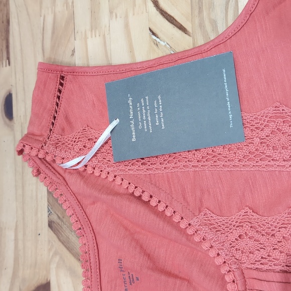 NWT Garnet Hill Cotton Embroidered Tank - Picture 8 of 8